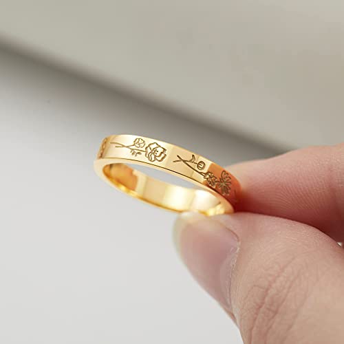 🌸 Bloombound Birth Flower Family Ring