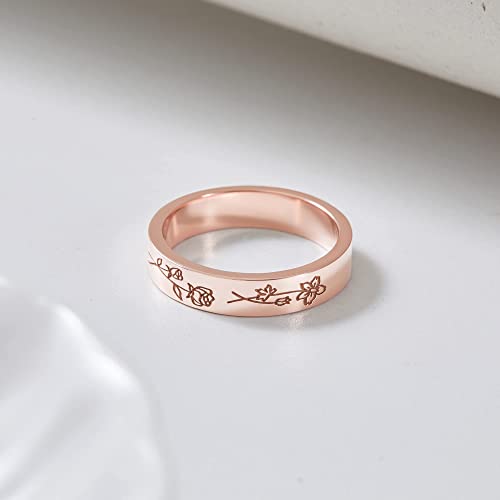 🌸 Bloombound Birth Flower Family Ring