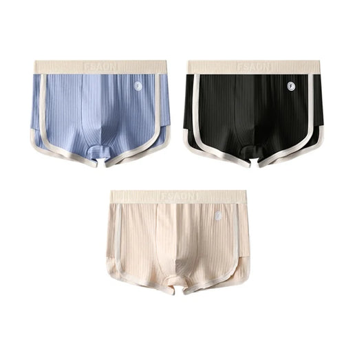π©² Midnight Pulse Cotton Mesh Boxer β Striped Seduction, Breathable Fit