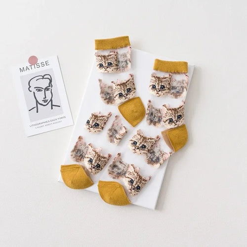 🌺 Wild Bloom Leopard & Floral Short Socks