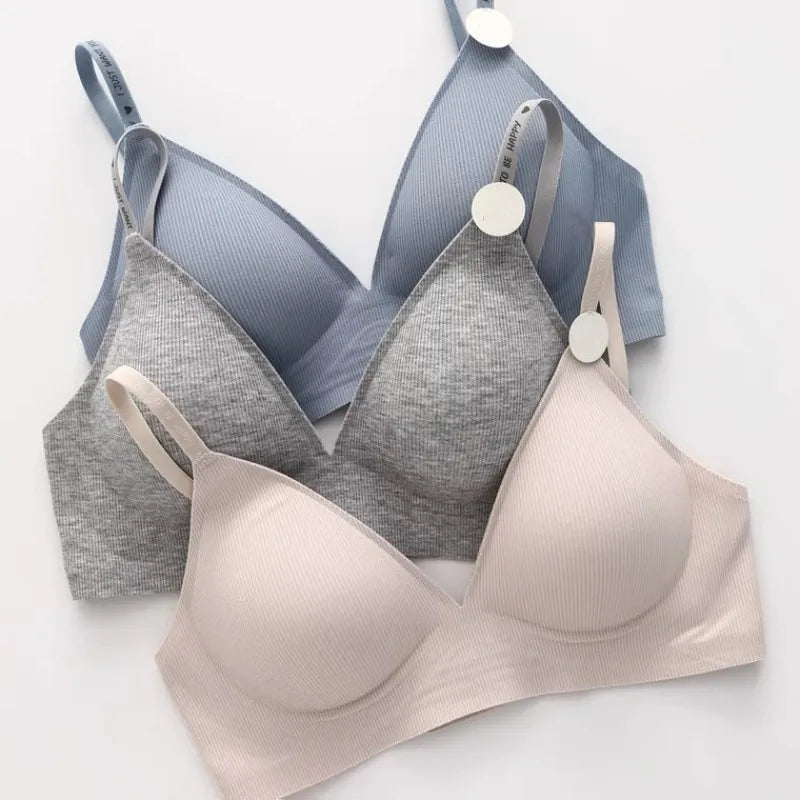 đź–¤Seamless Nonwire Letter-Strap Brassiere