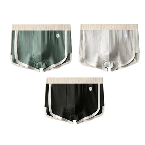 π©² Midnight Pulse Cotton Mesh Boxer β Striped Seduction, Breathable Fit
