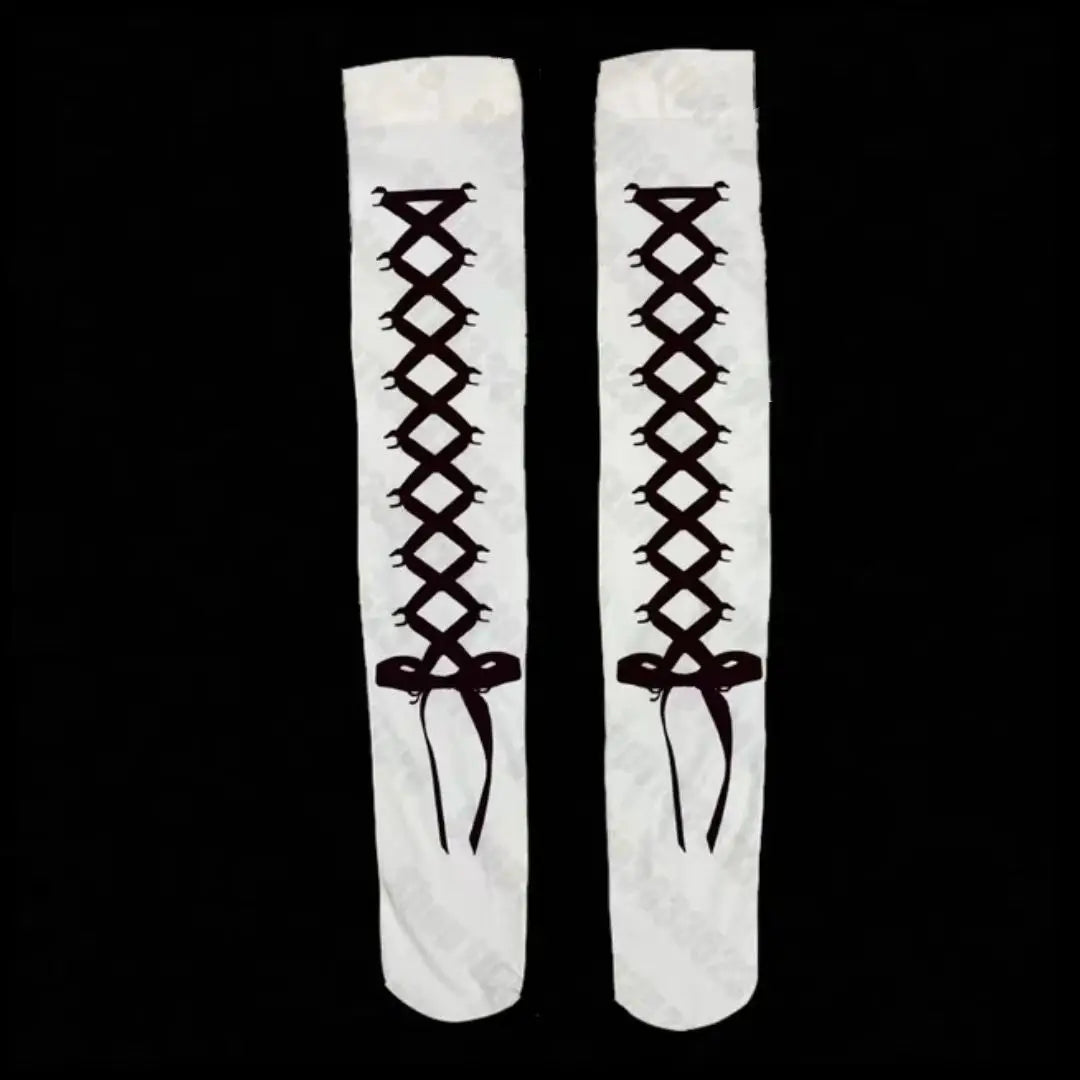 🧨 Street Siren Graffiti Punk Over-the-Knee Socks