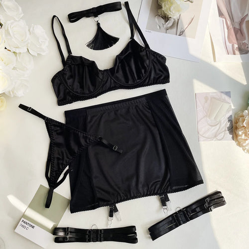 📿Choker & Tassel 5-Piece Lingerie Set