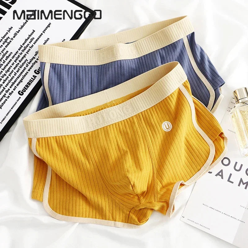 π©² Midnight Pulse Cotton Mesh Boxer β Striped Seduction, Breathable Fit
