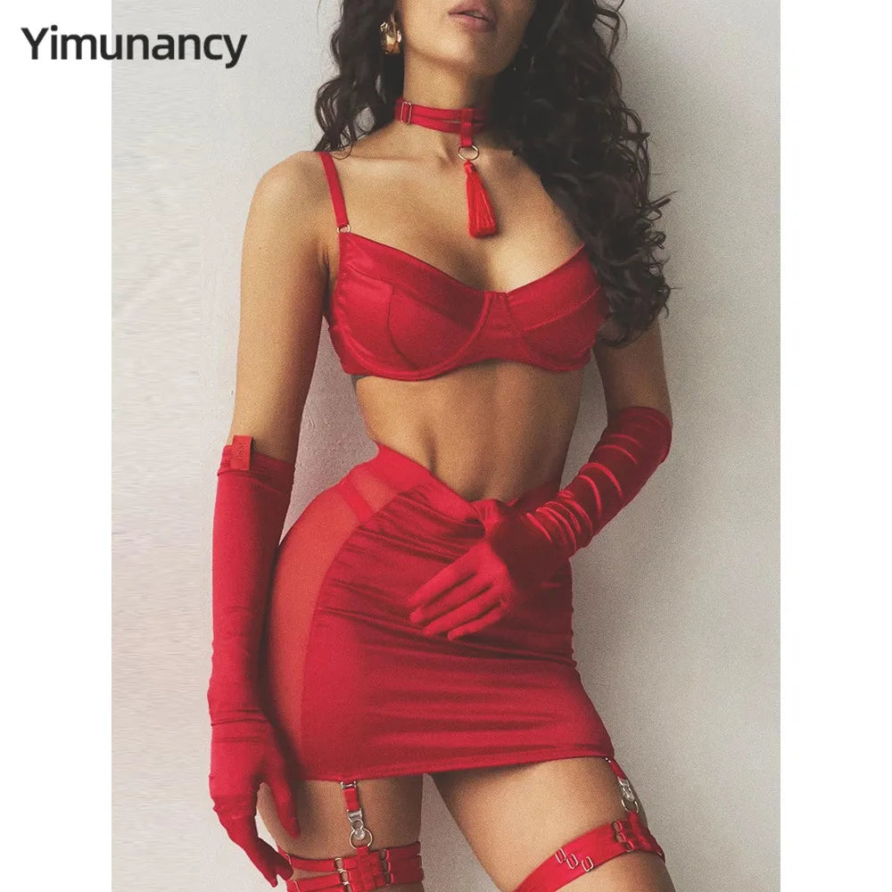 📿Choker & Tassel 5-Piece Lingerie Set