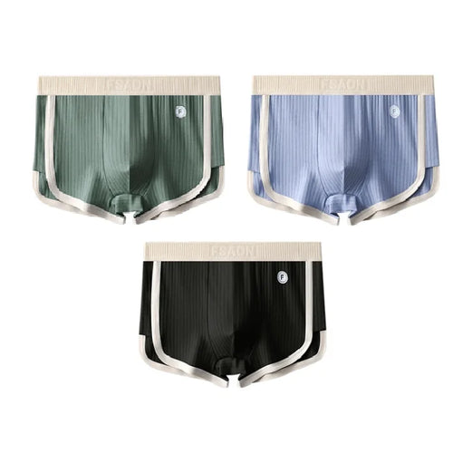 π©² Midnight Pulse Cotton Mesh Boxer β Striped Seduction, Breathable Fit