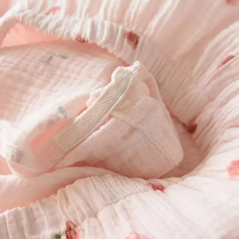 ☕“Sunlit Whisper” Cotton Pajama Set