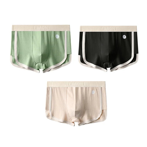 π©² Midnight Pulse Cotton Mesh Boxer β Striped Seduction, Breathable Fit