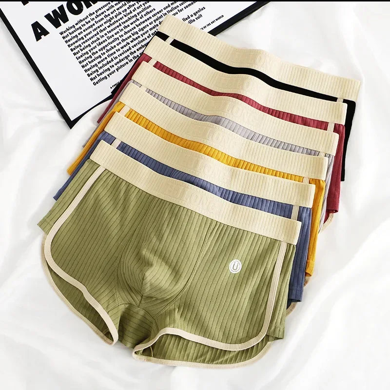 π©² Midnight Pulse Cotton Mesh Boxer β Striped Seduction, Breathable Fit