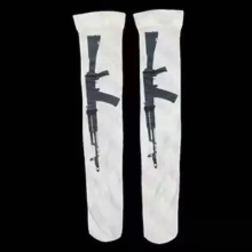 🧨 Street Siren Graffiti Punk Over-the-Knee Socks