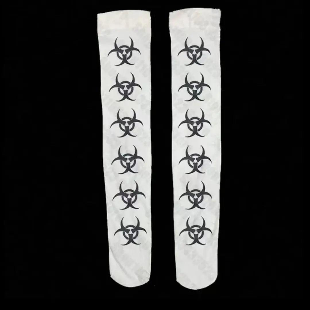 🧨 Street Siren Graffiti Punk Over-the-Knee Socks