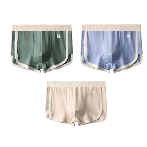 π©² Midnight Pulse Cotton Mesh Boxer β Striped Seduction, Breathable Fit