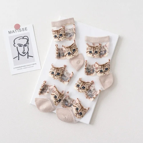 🌺 Wild Bloom Leopard & Floral Short Socks