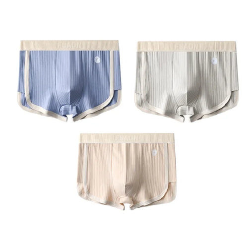 π©² Midnight Pulse Cotton Mesh Boxer β Striped Seduction, Breathable Fit