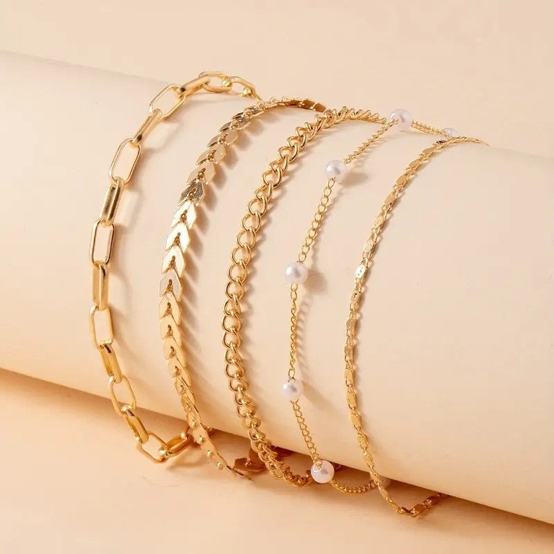 🪸Ocean’s Whisper Anklet Set
