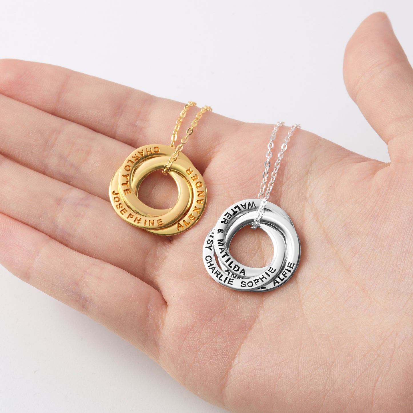 π Names That Stay Personalized Family Necklace