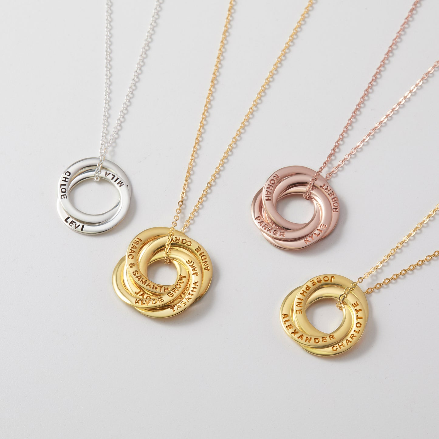 π Names That Stay Personalized Family Necklace