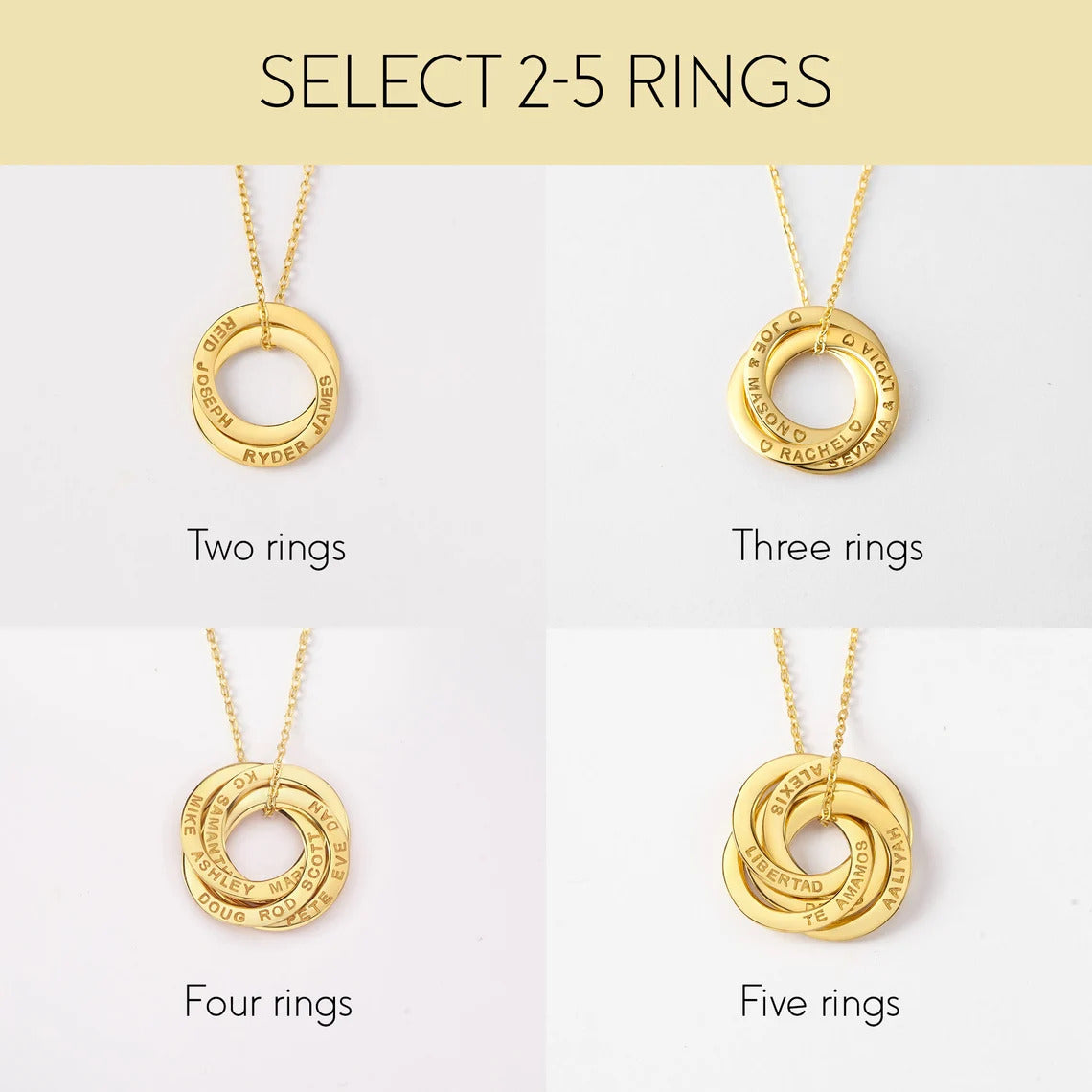 π Names That Stay Personalized Family Necklace