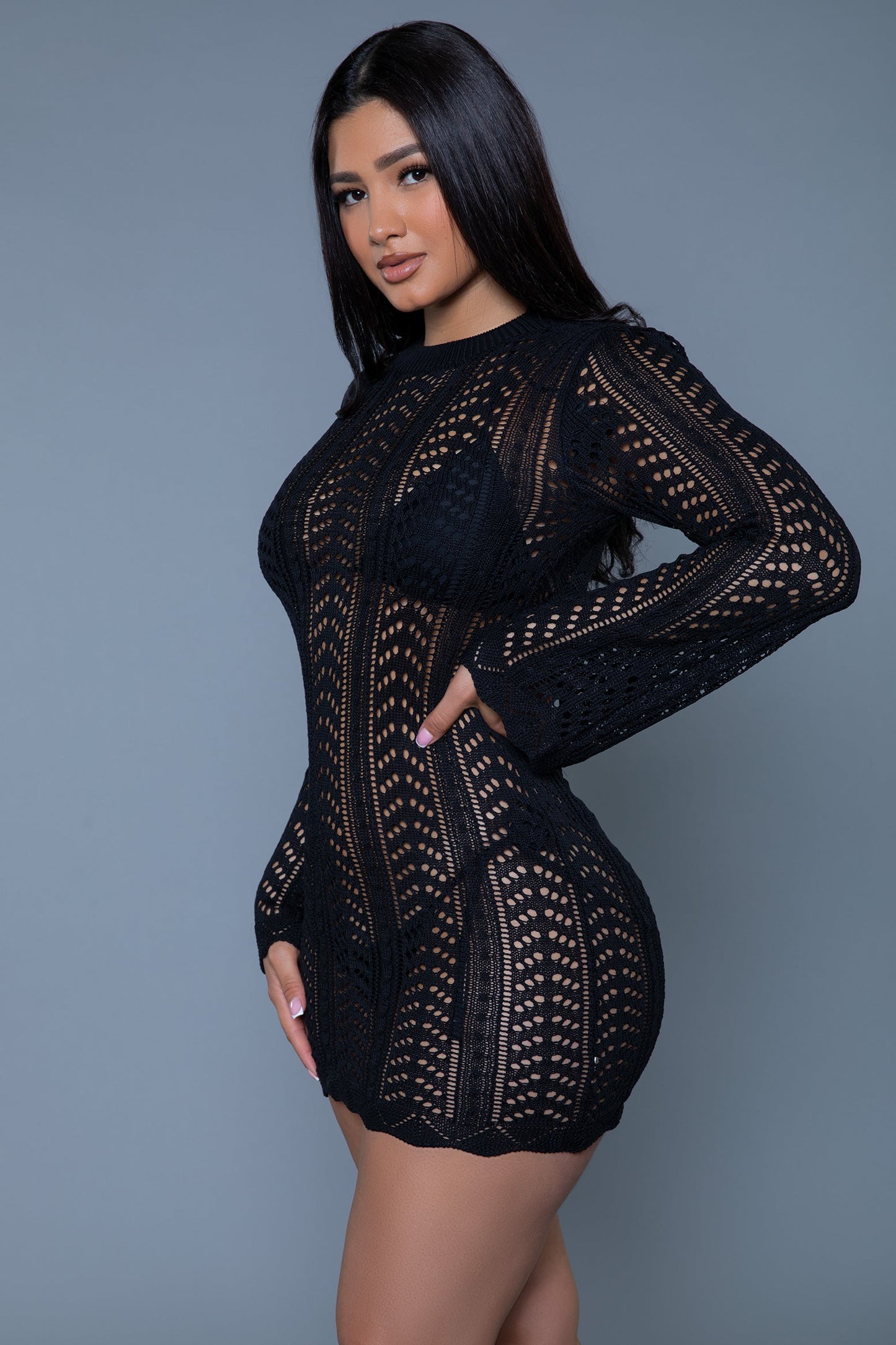 🖤Kinsley Crochet Mini Dress