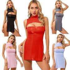 🔥 “Crimson Slit Desire Dress”