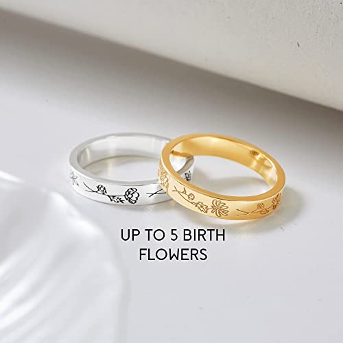 🌸 Bloombound Birth Flower Family Ring